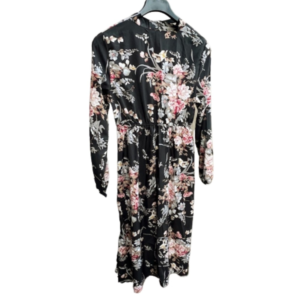 Floral Print Split Midi Cotton/Poly Dress NWT Size XL - Picture 7 of 12